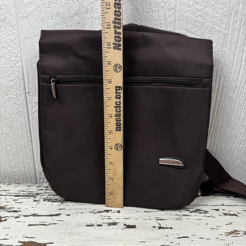 Travelon Anti-Theft Classic Travel Crossbody Bag Brown 10.5x10" Fold Over Purse - Picture 2 of 8